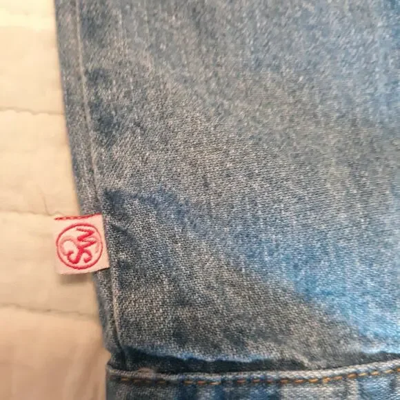 Sophia & Sam Denim Vest Size 18 mth Embroidered Butterflies Buttons Up - Picture 5 of 7